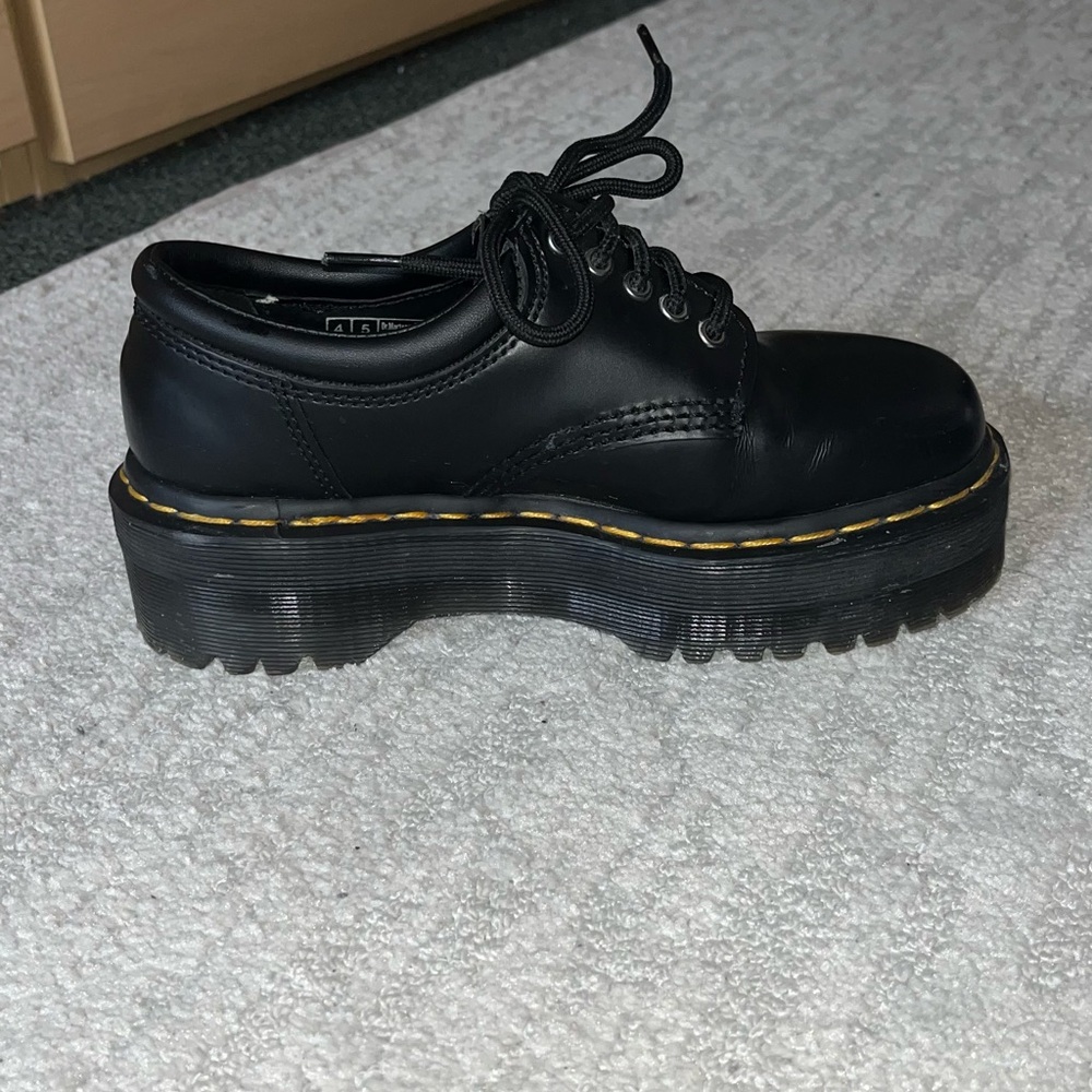 Black Doc Martens 8053 Leather Platform Casual Shoes- size 6 Womens - Picture 6 of 8